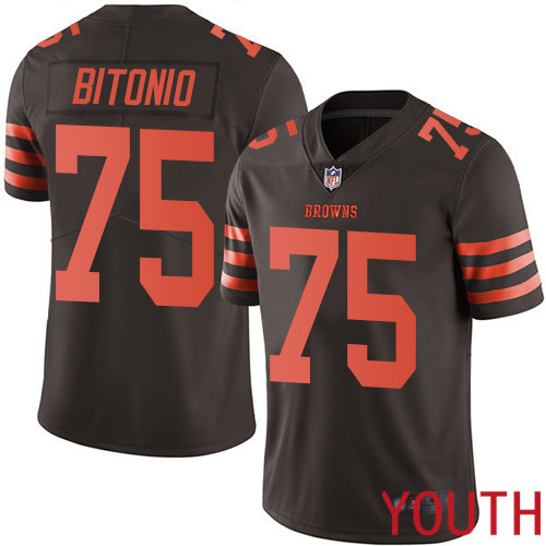 Cleveland Browns Joel Bitonio Youth Brown Limited Jersey #75 NFL Football Rush Vapor Untouchable
